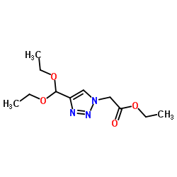(4-Diethoxymethyl-[1,2,3]triazol-1-yl)-acetic acid ethyl ester结构式