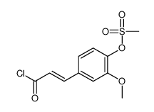 [4-(3-chloro-3-oxoprop-1-enyl)-2-methoxyphenyl] methanesulfonate Structure