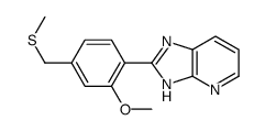 2-[2-methoxy-4-(methylsulfanylmethyl)phenyl]-1H-imidazo[4,5-b]pyridine结构式