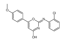 2-(2-chloroanilino)-6-(4-methoxyphenyl)-1,3-oxazin-4-one结构式