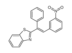 2-[2-(3-nitrophenyl)-1-phenylethenyl]-1,3-benzothiazole结构式