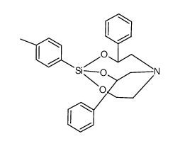 3,7-Diphenyl-1-p-tolyl-2,8,9-trioxa-5-aza-1-sila-bicyclo[3.3.3]undecane结构式