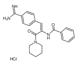 N-[(Z)-2-(4-Carbamimidoyl-phenyl)-1-(piperidine-1-carbonyl)-vinyl]-benzamide; hydrochloride结构式