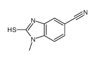 5-Benzimidazolecarbonitrile,2-mercapto-1-methyl-(7CI) Structure