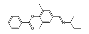 4-(N-sec-butyliminomethyl)-2,6-dimethylphenyl benzoate Structure