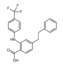 4-(2-phenylethyl)-2-[4-(trifluoromethyl)anilino]benzoic acid结构式