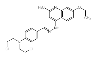 Benzaldehyde,4-[bis(2-chloroethyl)amino]-, 2-(7-ethoxy-2-methyl-4-quinolinyl)hydrazone picture