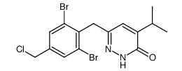 6-(2,6-dibromo-4-(chloromethyl)benzyl)-4-isopropylpyridazin-3(2H)-one Structure