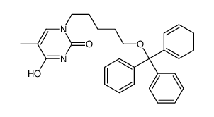 5-methyl-1-(5-trityloxypentyl)pyrimidine-2,4-dione Structure