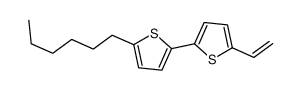 5-己基-5'-乙烯基-2,2'-联噻吩结构式