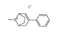 8-methyl-3-phenyl-8-thiabicyclo[3.2.1]oct-2-en-8-ium iodide结构式