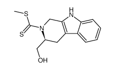 methyl 1,2,3,4-tetrahydro-3-hydroxymethyl-beta-carboline-2-carbodithioate structure