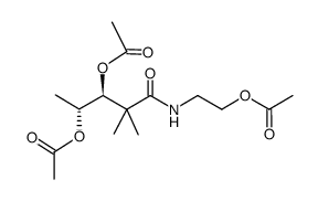 Acetic acid (S)-1-((R)-1-acetoxy-ethyl)-2-(2-acetoxy-ethylcarbamoyl)-2-methyl-propyl ester Structure