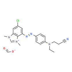 6-chloro-4-[[4-[(2-cyanoethyl)ethylamino]phenyl]azo]-1,3-dimethyl-1H-benzimidazolium formate picture