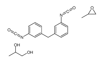 1-isocyanato-3-[(3-isocyanatophenyl)methyl]benzene,2-methyloxirane,propane-1,2-diol Structure