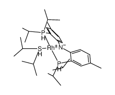 [Rh(bis(o-diisopropylphosphino-p-methylphenyl)amide)(diisopropylsulfide)] Structure