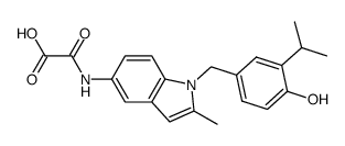 N-[1-(4-hydroxy-3-isopropylbenzyl)-2-methyl-1H-indol-5-yl]oxamic acid结构式