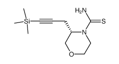 (3S)-3-[3-(trimethylsilyl)prop-2-yn-1-yl]morpholine-4-carbothioamide结构式