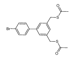 thioacetic acid S-[5-(acetylsulfanyl)methyl-4'-bromobiphenyl-3-yl]methyl ester结构式