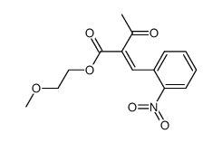 2-methoxyethyl-2-(2-nitrobenzyliden)acetoacetate结构式