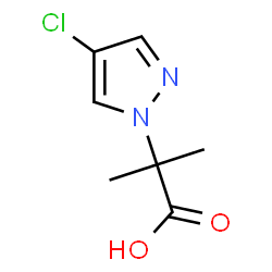 2-(4-Chloro-1H-pyrazol-1-yl)-2-methylpropanoic acid结构式
