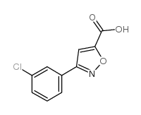 3-(3-氯-苯基)-异噁唑-5-羧酸结构式