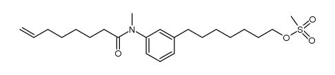 7-(3-(N-methyloct-7-enamido)phenyl)heptyl methanesulfonate结构式