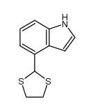 4-(1,3-dithiolan-2-yl)indole结构式