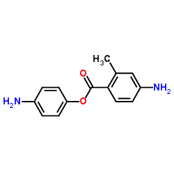 4-Amino-2-methylbenzoic acid 4-aminophenyl ester structure