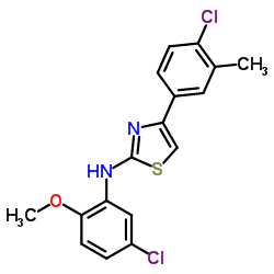 N-(5-Chloro-2-methoxyphenyl)-4-(4-chloro-3-methylphenyl)-1,3-thiazol-2-amine结构式