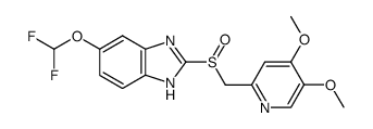 5-difluoromethoxy-2-[(4,5-dimethoxy-pyridin-2-yl)methylsulfinyl]-1H-benzimidazole结构式