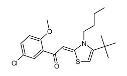 (2Z)-2-(3-butyl-4-tert-butyl-1.3-thiazol-2(3H)-ylidene)-1-(5-chloro-2-methoxyphenyl)ethanone结构式