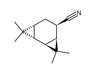 (1R,2R,4S,5R,7R)-3,3,8,8-tetramethyltricyclo[5.1.0.02,4]octane-5-carbonitrile结构式