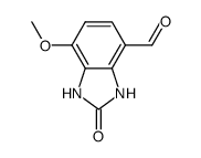 1H-Benzimidazole-4-carboxaldehyde,2,3-dihydro-7-methoxy-2-oxo-(9CI)结构式