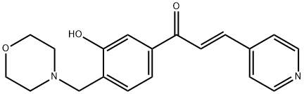 (E)-1-(3-hydroxy-4-(MorpholinoMethyl)phenyl)-3-(pyridin-4-yl)prop-2-en-1-one结构式