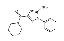 (5-amino-1-phenyl-1H-pyrazol-3-yl)(piperidin-1-yl)methanone structure