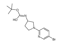 :[1-(5-溴-吡啶-2-基)-吡咯烷-3-基]-氨基甲酸叔丁酯结构式