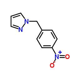 1-[(4-硝基苯)甲基]吡唑结构式