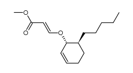 trans-3-(trans-6-Pentyl-2-cyclohexen-1-yloxy)acrylsaeure-methylester结构式