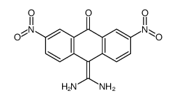 10-(diaminomethylidene)-2,7-dinitroanthracen-9-one结构式