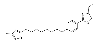 5-[7-[4-[(4R)-4-ethyl-4,5-dihydro-1,3-oxazol-2-yl]phenoxy]heptyl]-3-methyl-1,2-oxazole结构式