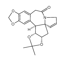 (3aα,4aS*,15bβ,15cα)-(+/-)-3a,10,15b,15c-tetrahydro-2,2-dimethyl-7H-[1,3]dioxolo[4,5-h]-1,3-dioxolo[4,5]cyclopenta[1,2-a]-[3]pyrrolo[2,1-b][3]benzazapin-9(4H)-one Structure