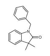 1-benzyl-3,3-dimethyl-1,3-dihydro-indol-2-one结构式