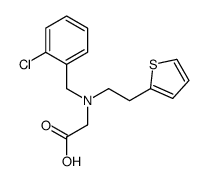 2-[(2-chlorophenyl)methyl-(2-thiophen-2-ylethyl)amino]acetic acid结构式