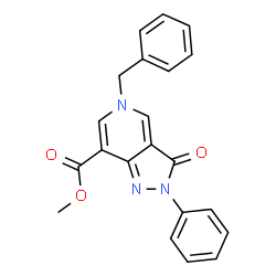Methyl 5-benzyl-3-oxo-2-phenyl-3,5-dihydro-2H-pyrazolo[4,3-c]pyridine-7-carboxylate structure