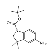 tert-butyl 5-amino-3,3-dimethyl-2H-indole-1-carboxylate结构式