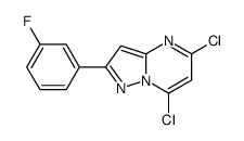 5,7-dichloro-2-(3-fluorophenyl)pyrazolo[1,5-a]pyrimidine Structure