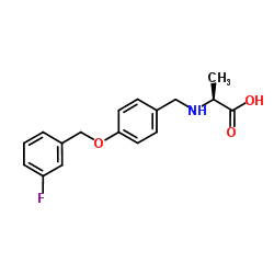 N-{4-[(3-Fluorobenzyl)oxy]benzyl}-L-alanine structure