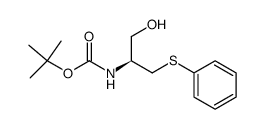 tert-butyl (S)-(1-hydroxy-3-(phenylthio)propan-2-yl)carbamate结构式