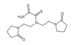 N',N'-bis[2-(2-oxopyrrolidin-1-yl)ethyl]ethanedithioamide Structure